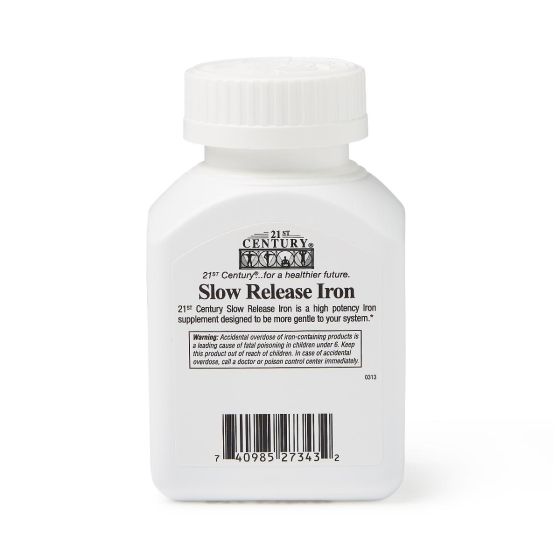 21st Century Extended Release Iron Tablet 45mg 60Ct