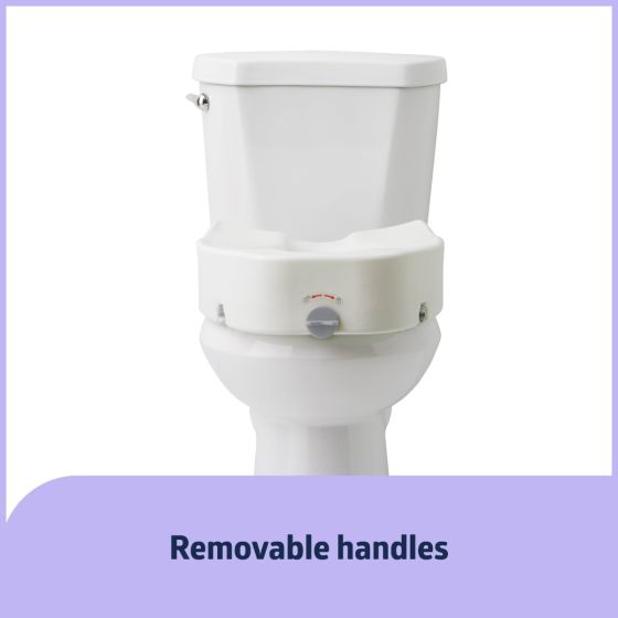 Medline 5" Raised Locking Toilet Seat Microban Treated No Arms In White | HD Supply