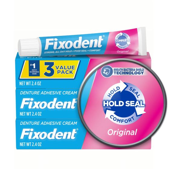 Fixodent Complete Original Denture Adhesive Cream, 2.4 oz.
