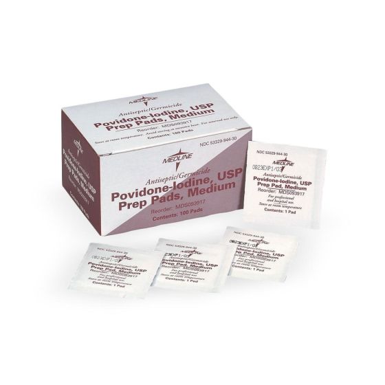 Medline PovidoneIodine PVP Prep Pad M 1000Ct