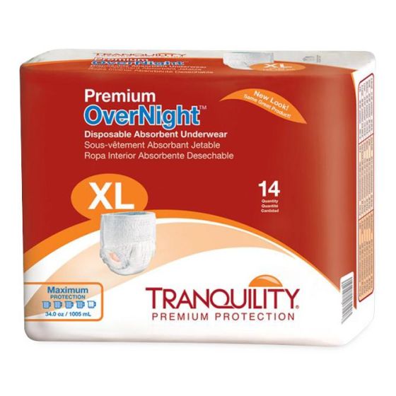 Tranquility Premium OverNight Disposable Underwear XL 14Ct