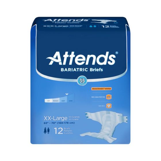 Attends Bariatric Incontinence Briefs Heavy Absorb 2XL 48Ct