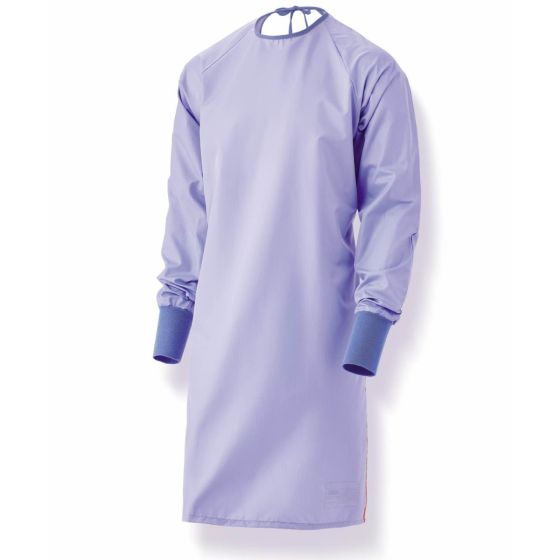 Medline Blockade Backless Medical Cover Gown Blue L 1Ct