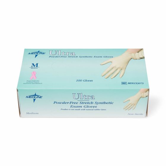 Medline Ultra Stretch Vinyl Exam Glove M 1000Ct