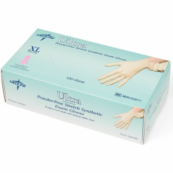 Medline Ultra Stretch Vinyl Exam Glove XL 1000Ct