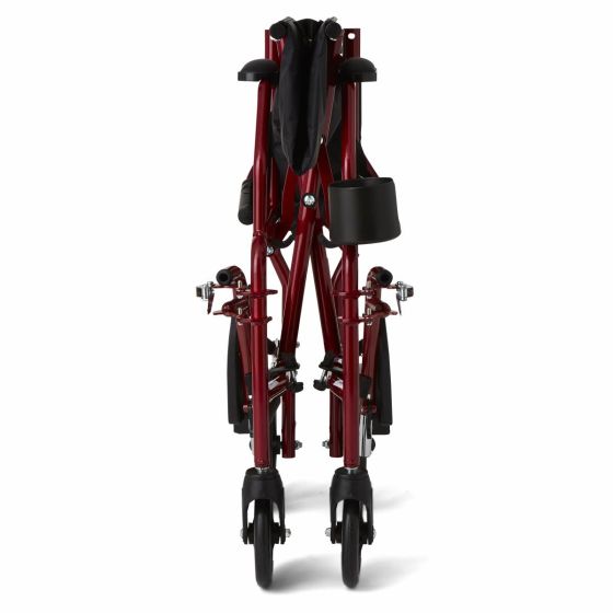 Medline Ultralight Transport Chair 300lb Red 1Ct