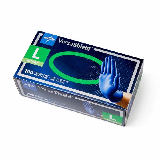 Medline VersaShield Full Texture Nitrile Glove L 100Ct