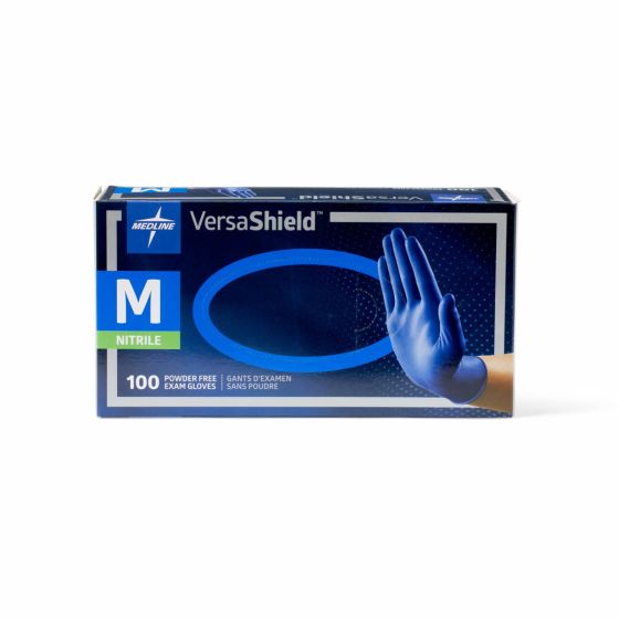 Medline VersaShield Full Texture Nitrile Glove M 100Ct