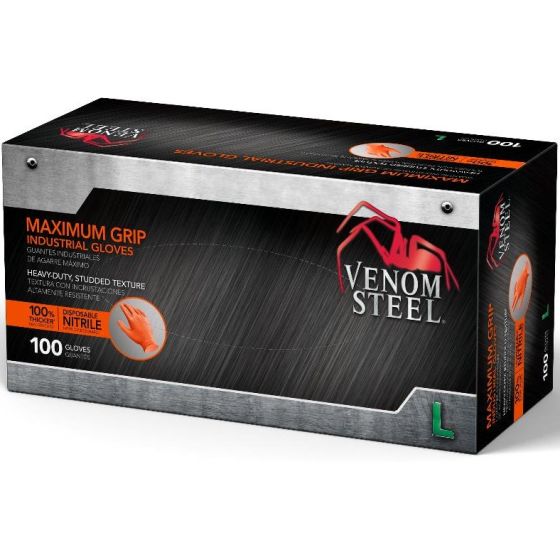 Venom Steel Nitrile Industrial Gloves Size L 100Ct