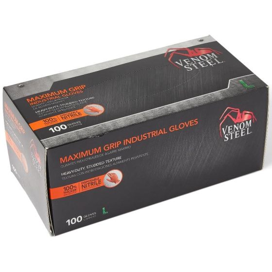 Venom Steel Nitrile Industrial Gloves Size L 100Ct
