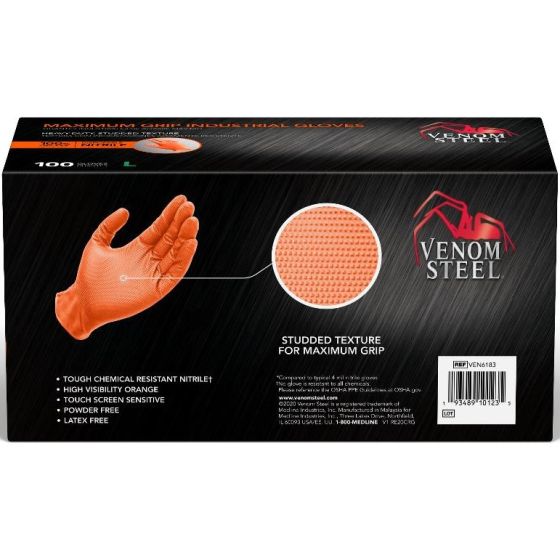 Venom Steel Nitrile Industrial Gloves Size L 100Ct