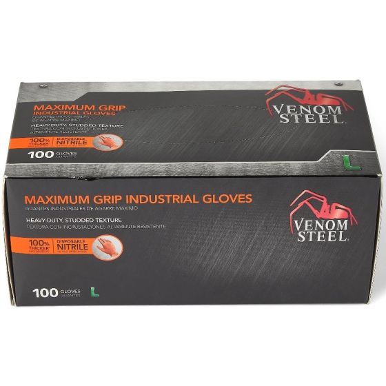 Venom Steel Nitrile Industrial Gloves Size L 100Ct