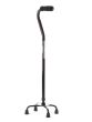 Medline Aluminum Quad Cane Sm Base 300lb Cap Black 1Ct MDS86222H1 by Medline