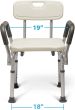 Medline Knockdown Bath Bench with Arms/Back 350lb Capacity 1Ct MDS89745RAH by Medline