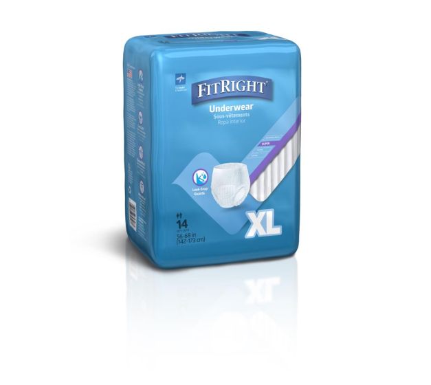 Medline Protection Plus Disposable Underwear Plus XL 56Ct