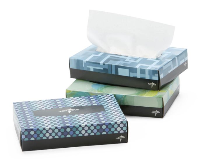 Medline Premium Facial Tissues 6x8 60Sheet/Box 48Ct