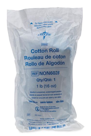 Medline Sterile Cotton Rolls - Shop All PF03654 by Medline