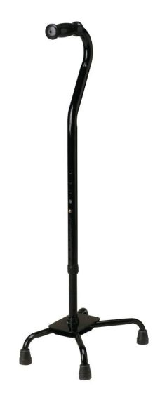 Medline Steel Bariatric Quad Cane Sm Base 500lb Black 1Ct MDS86222XW by Medline