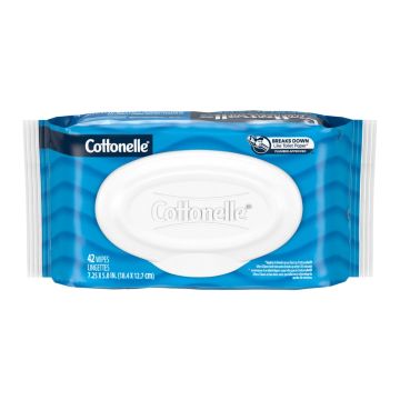 Cottonelle Flushable Wet Wipes, 42Ct