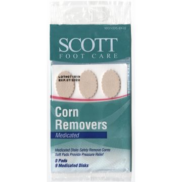 Scott Foot Care Medicated Corn Removers, Pack of 9