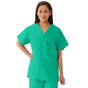 CottonCare Scrub Top V-Neck Unisex Jade L Regular