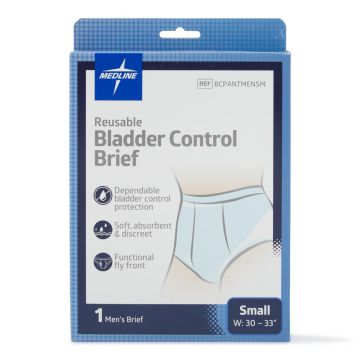Medline Men's Reusable Bladder Control Brief S 1Ct