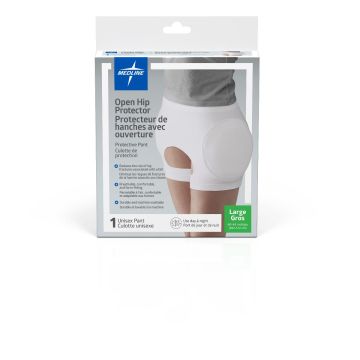 Medline Premium Open Hip Protector White L 1Ct