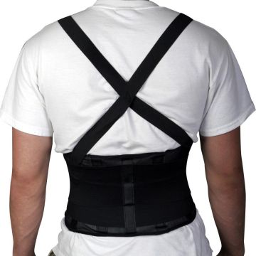 Medline Standard Back Support with Suspenders Black 2XL 1Ct