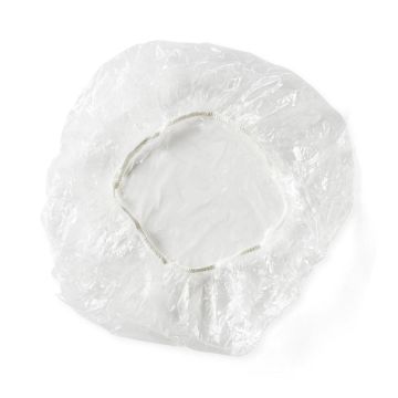 Single-Use Clear Plastic Shower Cap, One