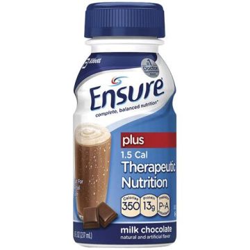 Ensure Plus Nutritional Supplement, Chocolate, 8 oz. Bottle, Case of 24