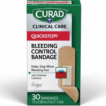 CURAD QuickStop! Flex-Fabric Bandages 0.75x2.83 30Ct