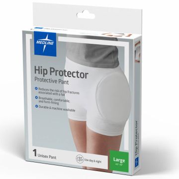 Medline Premium Closed Hip Protector White L 1Ct