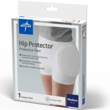 Medline Premium Closed Hip Protector White M 1Ct