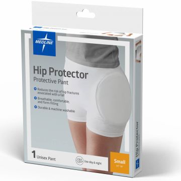 Medline Premium Closed Hip Protector White S 1Ct