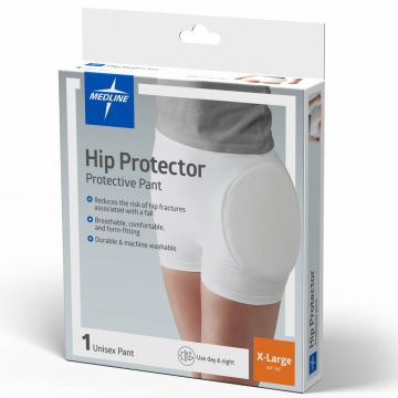 Medline Premium Closed Hip Protector White XL 1Ct