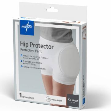 Medline Premium Closed Hip Protector White 2XL 1Ct