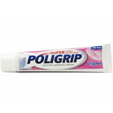 Super Poligrip Original Formula Denture Adhesive Cream, Original, 2.4-oz. Tube, One