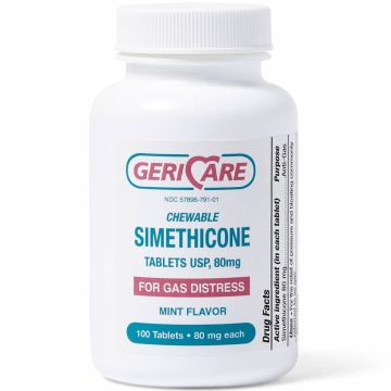 GeriCare Chewable Gas Relief Tablets 80mg