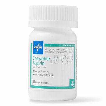 Aspirin Pain Reliever Chewable Tablets 81mg