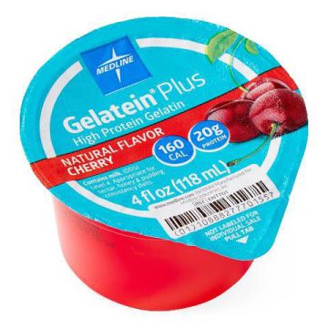 Active Gelatein Plus High Protein Gelatin Cherry 4oz 36Ct