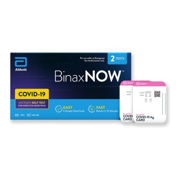 BinaxNOW Covid-19 Antigen Self Test, Non-Returnable 2pk