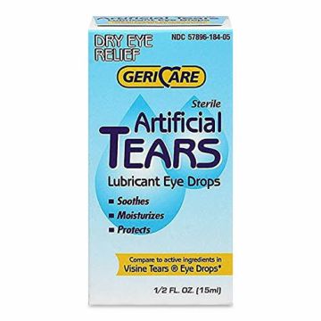 GeriCare Sterile Artificial Tears Lubricant Eye Drops, 0.5oz