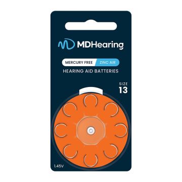 MDHearing Hearing Aid Batteries Size 10 8Ct