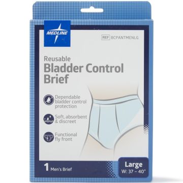 Medline Men's Reusable Bladder Control Brief L 1Ct