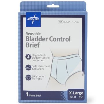 Medline Men's Reusable Bladder Control Brief XL 1Ct