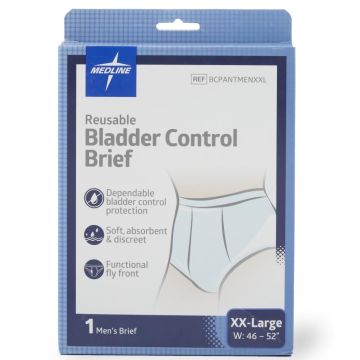 Medline Men's Reusable Bladder Control Brief 2XL 1Ct