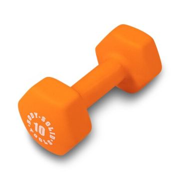 Body-Solid Tools Neoprene Dumbbell Orange 10lb 1Ct