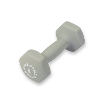 Body-Solid Tools Neoprene Dumbbell Light Gray 4lb 1Ct