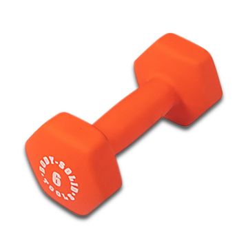 Body-Solid Tools Neoprene Dumbbell Red 6lb 1Ct