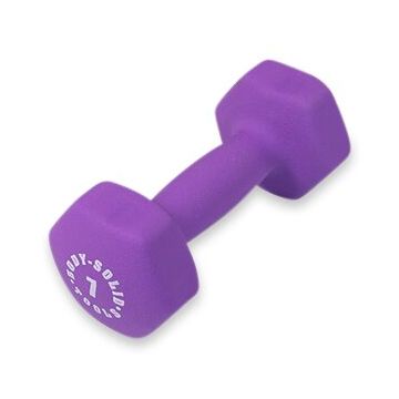 Body-Solid Tools Neoprene Dumbbell Dark Purple 7lb 1Ct